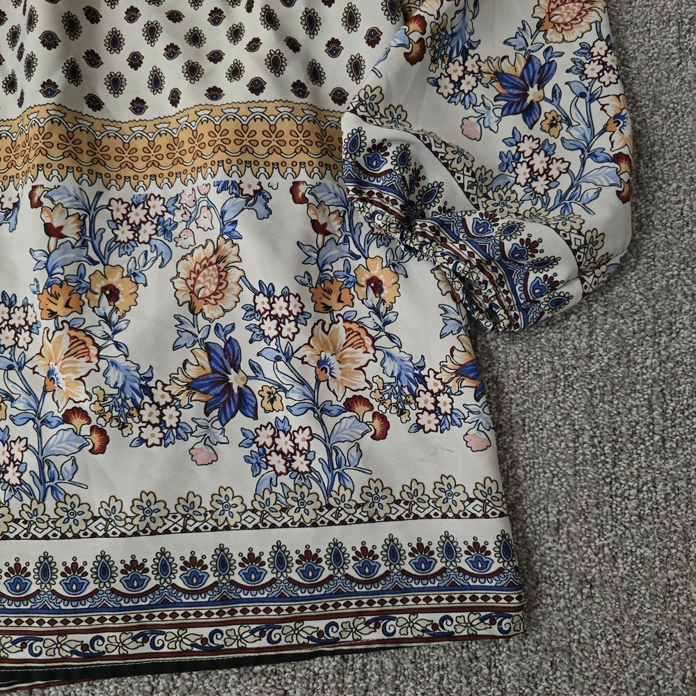 Tantrums Floral Boho Tunic Blouse Multicolor Flowy Relaxed Womens XXL - Picture 2 of 7